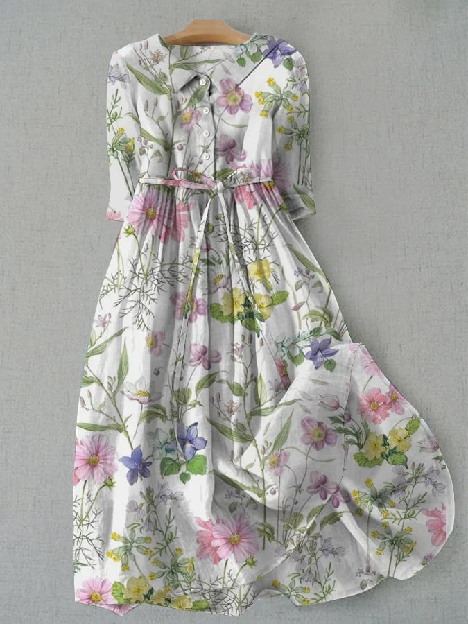 Lisa - Women's Vintage Floral Print Dress