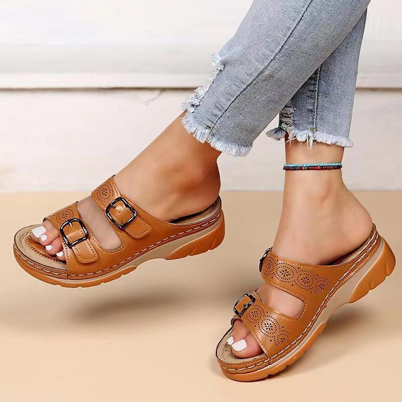 Liv™ | Orthopedic Leather Sandals