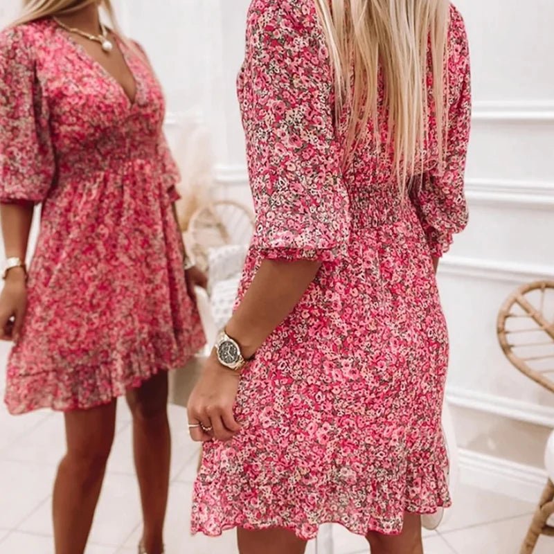 Sunna™ - Elegant Floral Dress