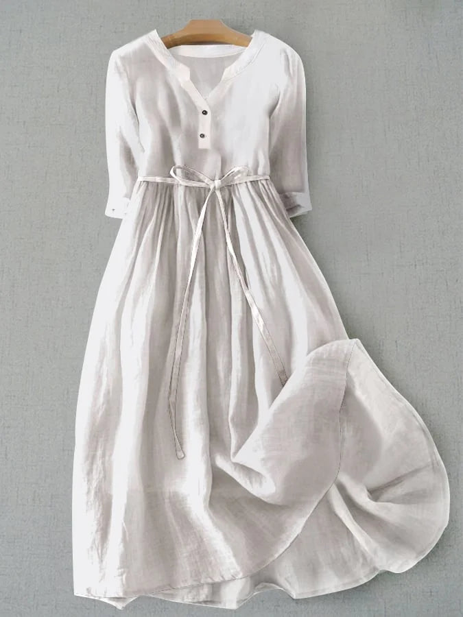 Tina - Simple Cotton Linen Dress