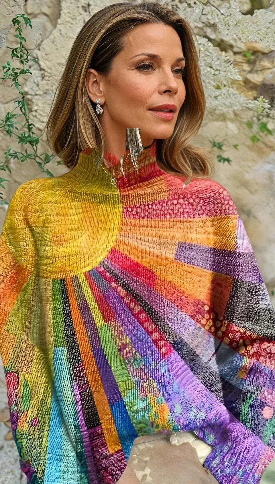 Maria™ - Colourful Turtleneck