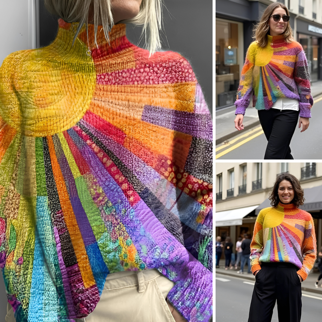 Maria™ - Colourful Turtleneck